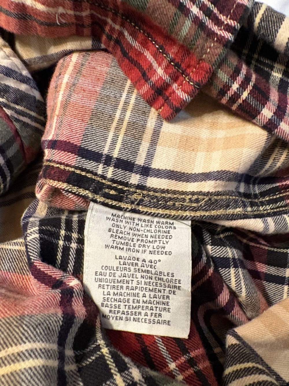 Ralph Lauren Denim & Supply Plaid Button-Up in Red, Black & Green 100%Cotton. - Picture 8 of 9